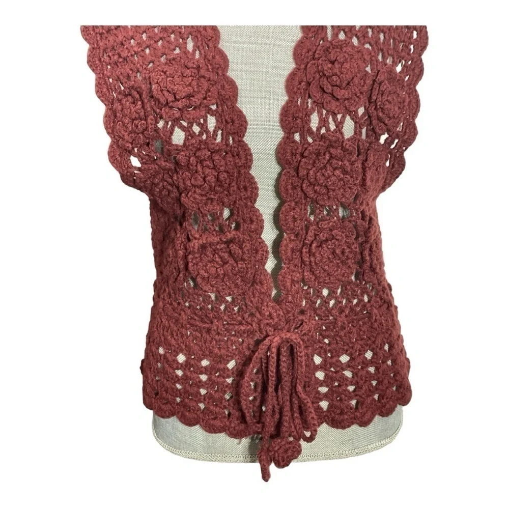 Live and Let Live Crochet Cardigan size L